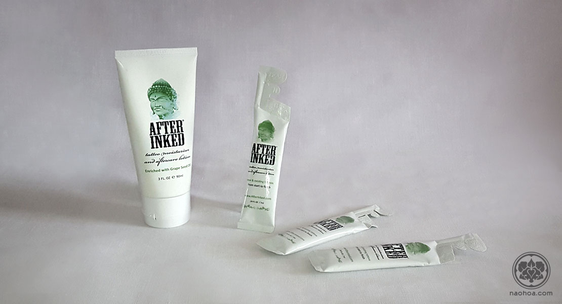 After Inked, an organic and vegan-friendly tattoo aftercare cream is available to buy at NAOHOA Luxury Bespoke Tattoos, Cardiff, Wales.